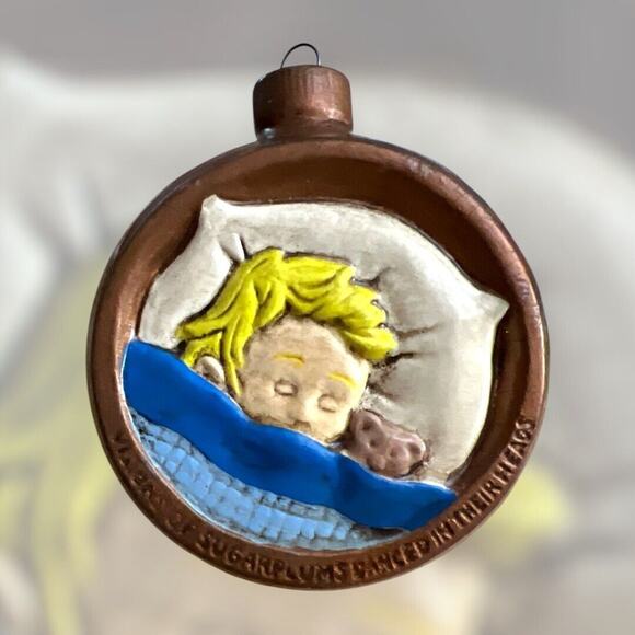 Vintage 1976 Duncan Enterprise Hand-Painted Ornament Christmas Tree Decor - Picture 1 of 4